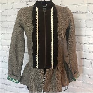 Persnickety Tweed Jacket with fluted waist